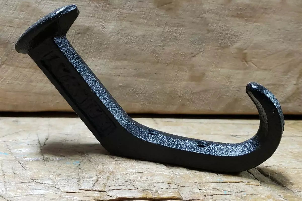 Black Railroad Spike Hook