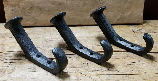 Black Railroad Spike Hook